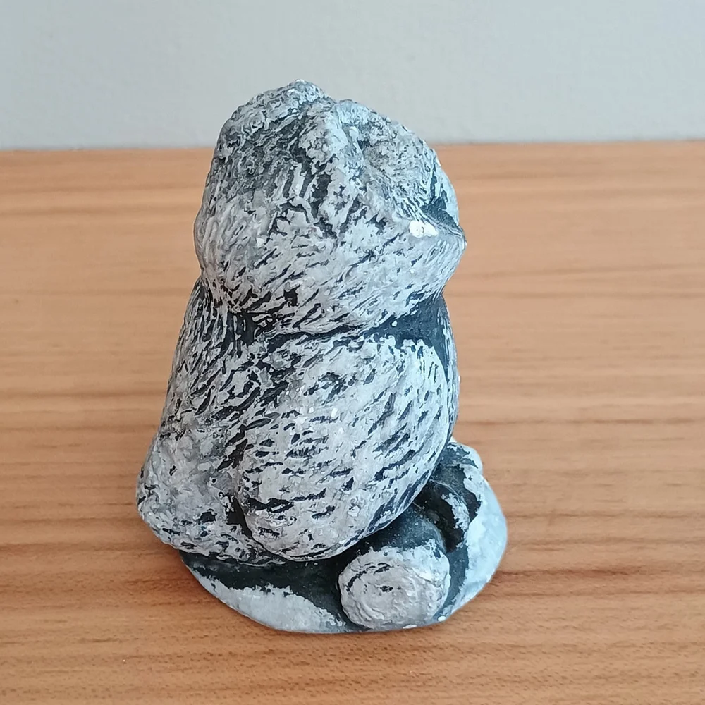 Vintage Mt St Helens Ash Owl Sculpture Figurine Handcrafted Signed Bekka - Picture 4 of 7